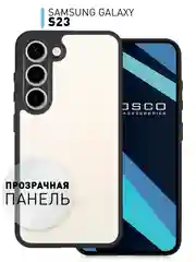 Белый чехол для Samsung Galaxy S23 пластиковый ROSCO противоударный с силиконовой окантовкой