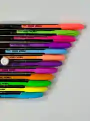Желтый ручки гелевые цветные "Neon color" набор 12 шт, блестящие, с блестками, неоновые, пастель
