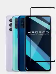 1-2 шт стекло для Samsung Galaxy A51/ A52/ M31s защитное ROSCO олеофобное c черной рамкой