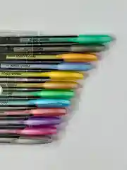 Аметистовый ручки гелевые цветные "Neon color" набор 12 шт, блестящие, с блестками, неоновые, пастель