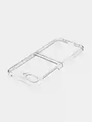 Прозрачный складной чехол для Samsung Galaxy Z Flip 5 пластиковый ROSCO прозрачный с защитой камер