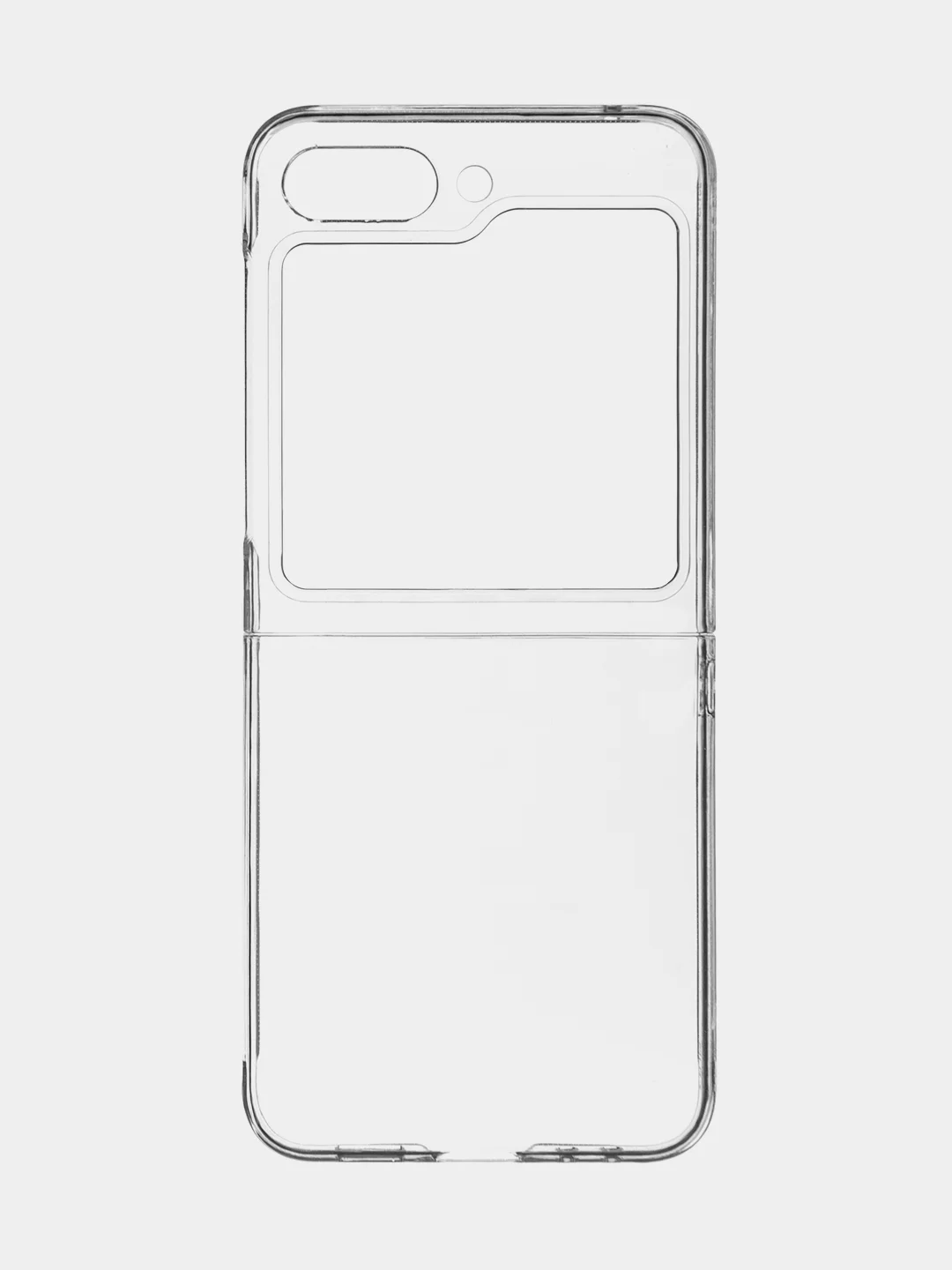 Прозрачный складной чехол для Samsung Galaxy Z Flip 5 пластиковый ROSCO прозрачный с защитой камер