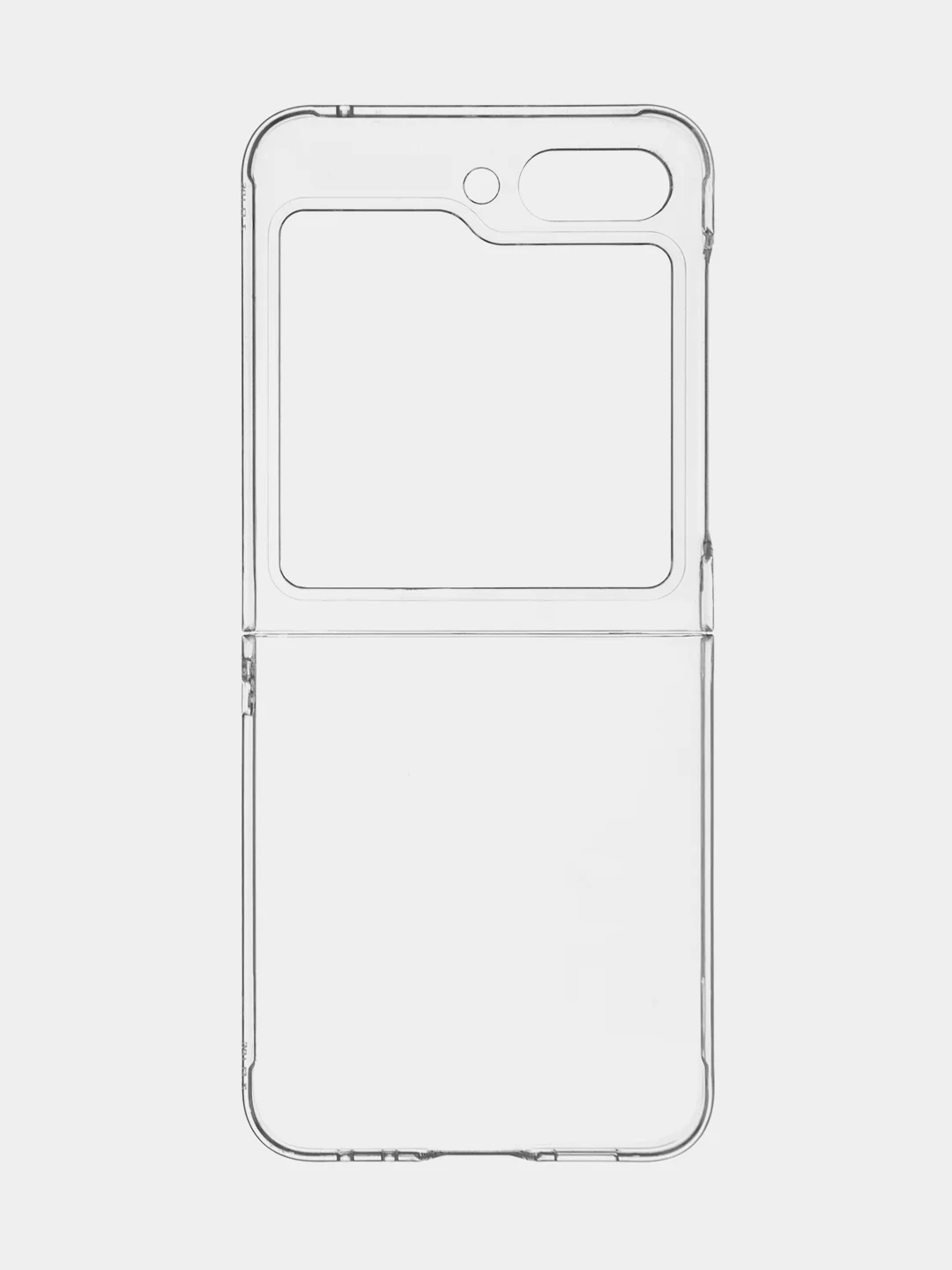 Прозрачный складной чехол для Samsung Galaxy Z Flip 5 пластиковый ROSCO прозрачный с защитой камер