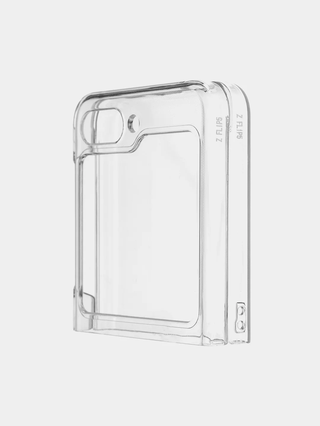 Прозрачный складной чехол для Samsung Galaxy Z Flip 5 пластиковый ROSCO прозрачный с защитой камер