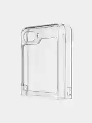 Прозрачный складной чехол для Samsung Galaxy Z Flip 5 пластиковый ROSCO прозрачный с защитой камер