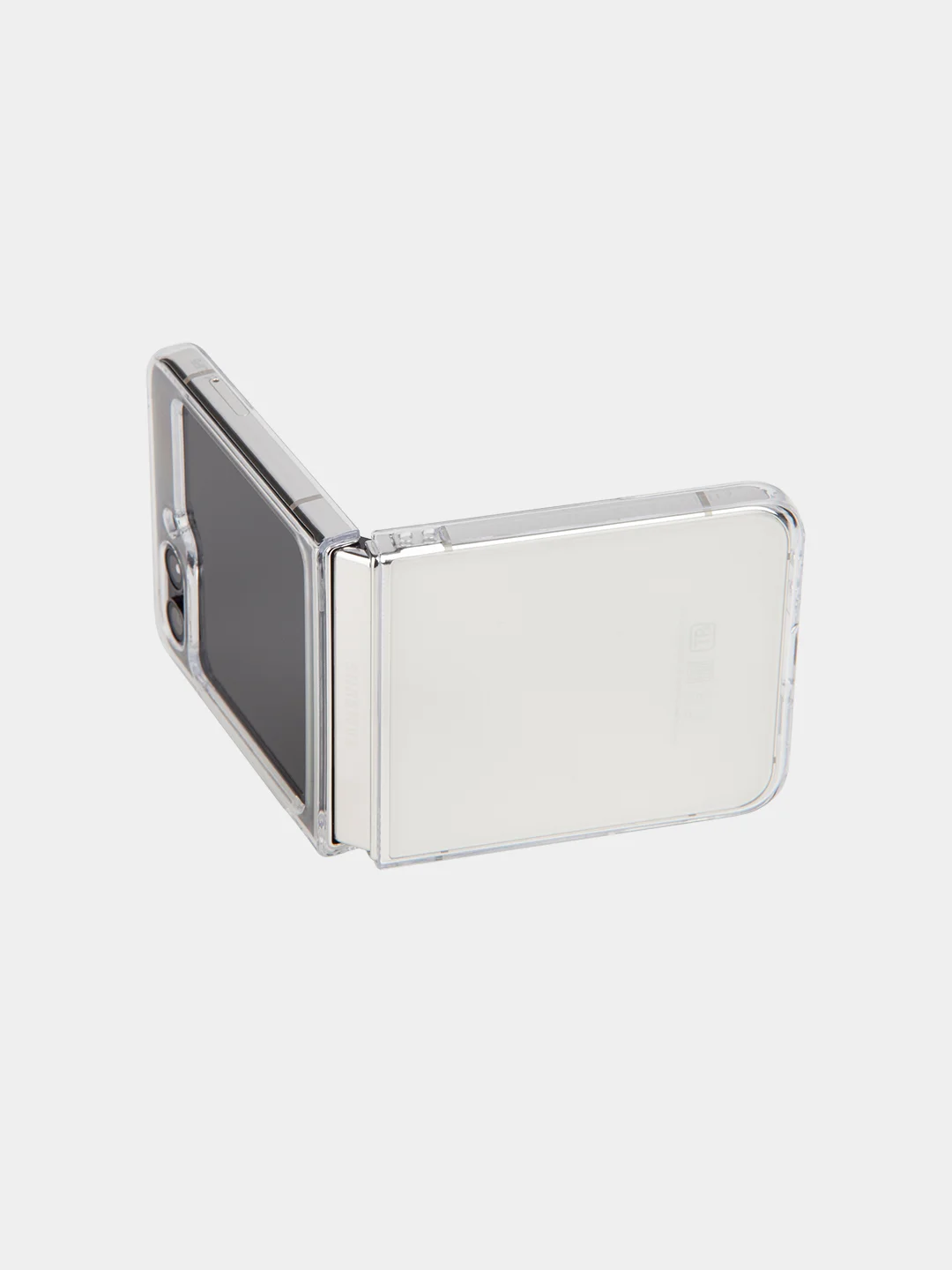 Прозрачный складной чехол для Samsung Galaxy Z Flip 5 пластиковый ROSCO прозрачный с защитой камер