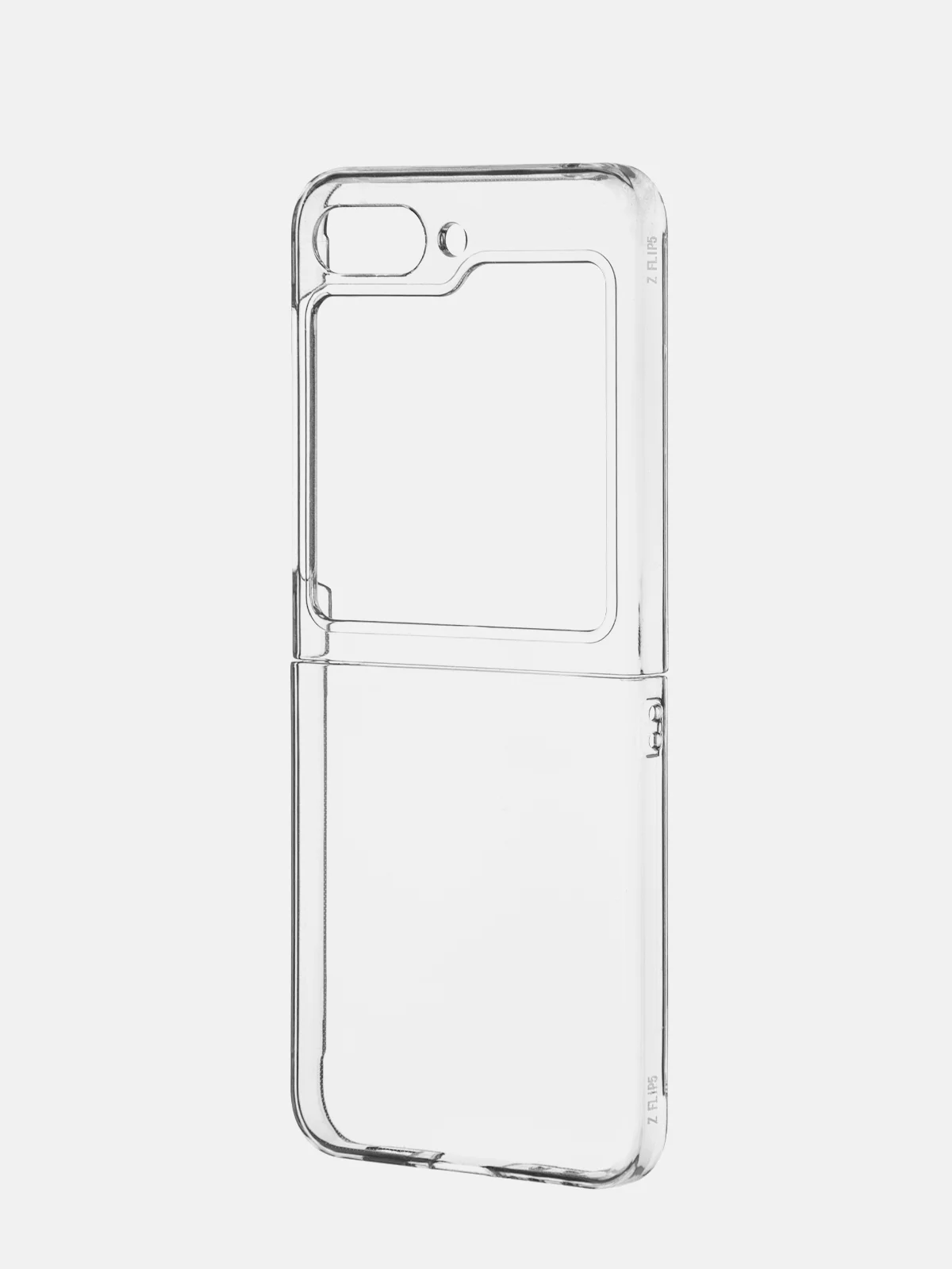 Прозрачный складной чехол для Samsung Galaxy Z Flip 5 пластиковый ROSCO прозрачный с защитой камер