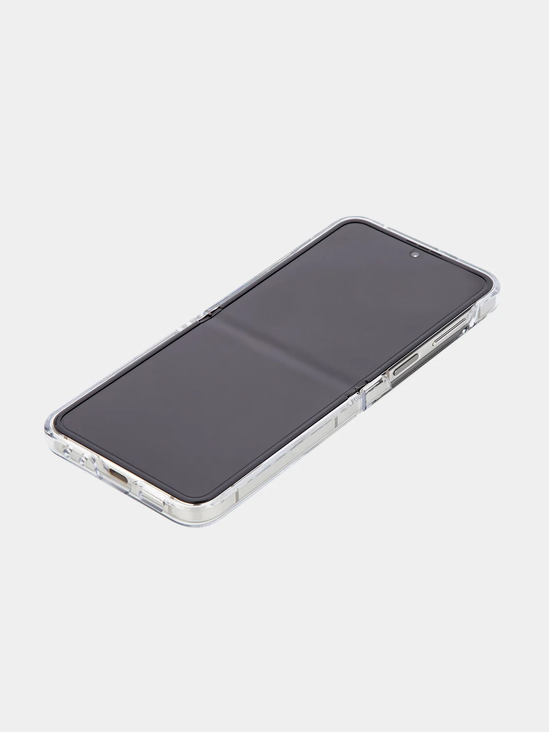 Прозрачный складной чехол для Samsung Galaxy Z Flip 5 пластиковый ROSCO прозрачный с защитой камер