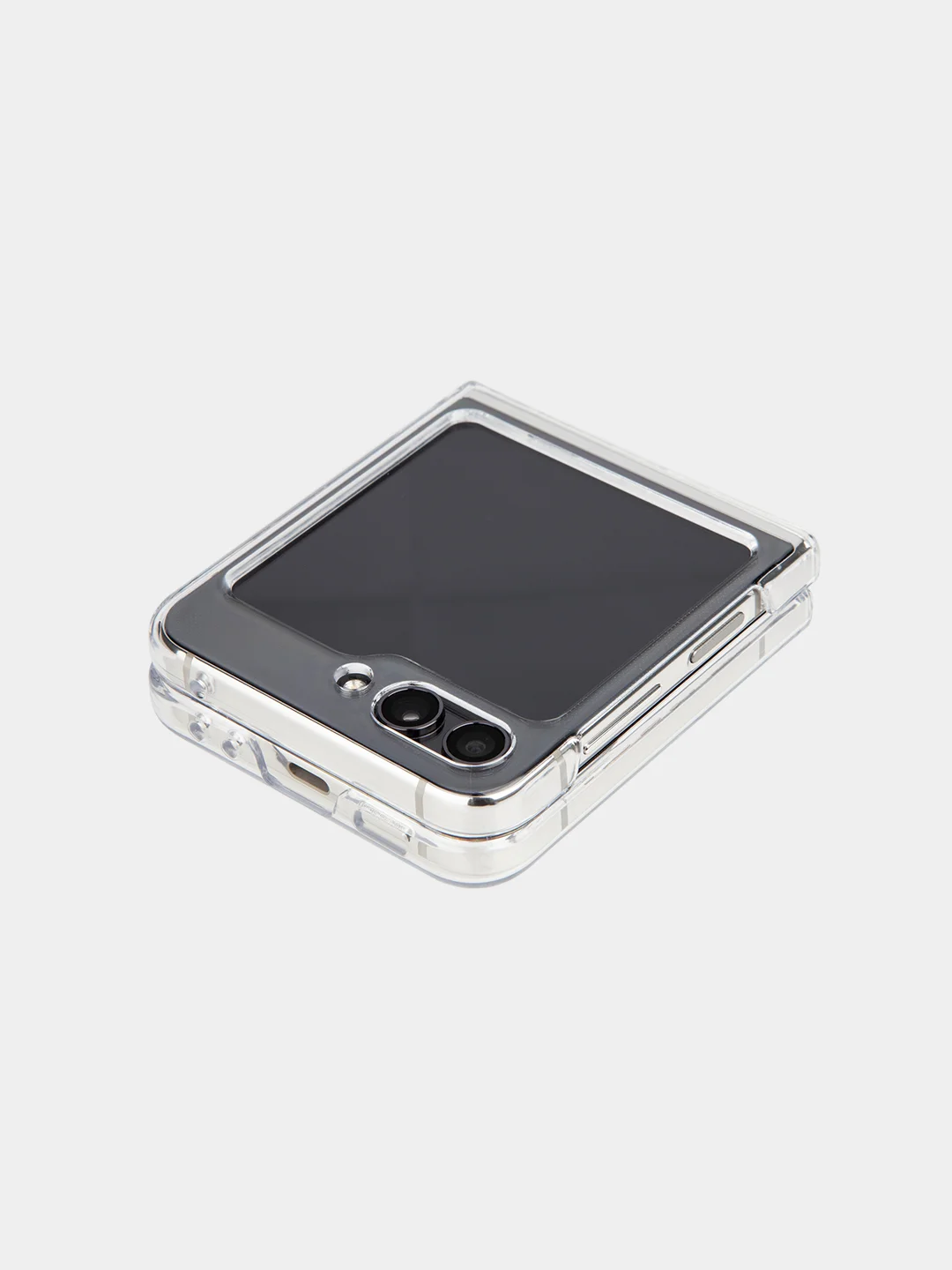 Прозрачный складной чехол для Samsung Galaxy Z Flip 5 пластиковый ROSCO прозрачный с защитой камер