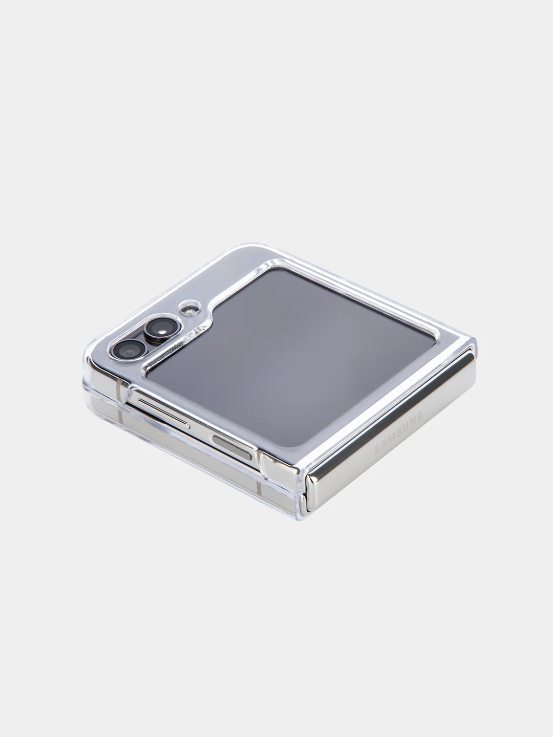 Прозрачный складной чехол для Samsung Galaxy Z Flip 5 пластиковый ROSCO прозрачный с защитой камер