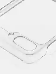 Прозрачный складной чехол для Samsung Galaxy Z Flip 5 пластиковый ROSCO прозрачный с защитой камер