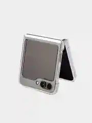 Прозрачный складной чехол для Samsung Galaxy Z Flip 5 пластиковый ROSCO прозрачный с защитой камер