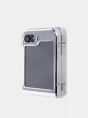 Прозрачный складной чехол для Samsung Galaxy Z Flip 5 пластиковый ROSCO прозрачный с защитой камер
