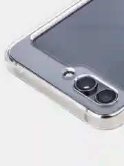 Прозрачный складной чехол для Samsung Galaxy Z Flip 5 пластиковый ROSCO прозрачный с защитой камер