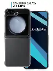 Прозрачный складной чехол для Samsung Galaxy Z Flip 5 пластиковый ROSCO прозрачный с защитой камер