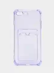 Лавандовый чехол для iPhone  7 Plus, 8 Plus (Айфон 7 Плюс, 8 Плюс)с карманом для карт, прозрачный