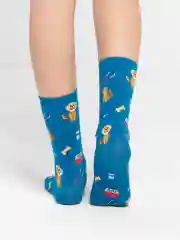 Индиго носки с принтом "Cool", унисекс