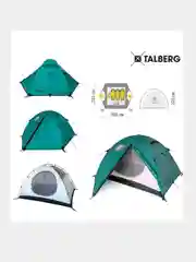 Зеленый палатка туристическая Talberg Sliper 2, двухместная