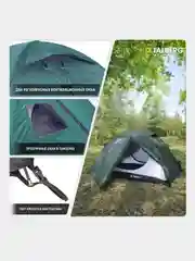 Зеленый палатка туристическая Talberg Sliper 2, двухместная