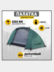 Палатка туристическая Talberg BURTON 1, цвет: зеленый