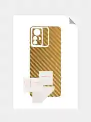 Золотой защитная пленка для Xiaomi Redmi Note 12s под карбон на заднюю часть,кожу,назад