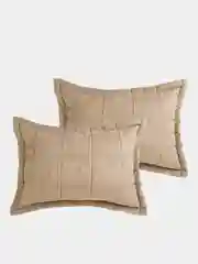 Наволочки декоративные DeNASTIA 50x70 (2шт), вельвет, цвет бежевый