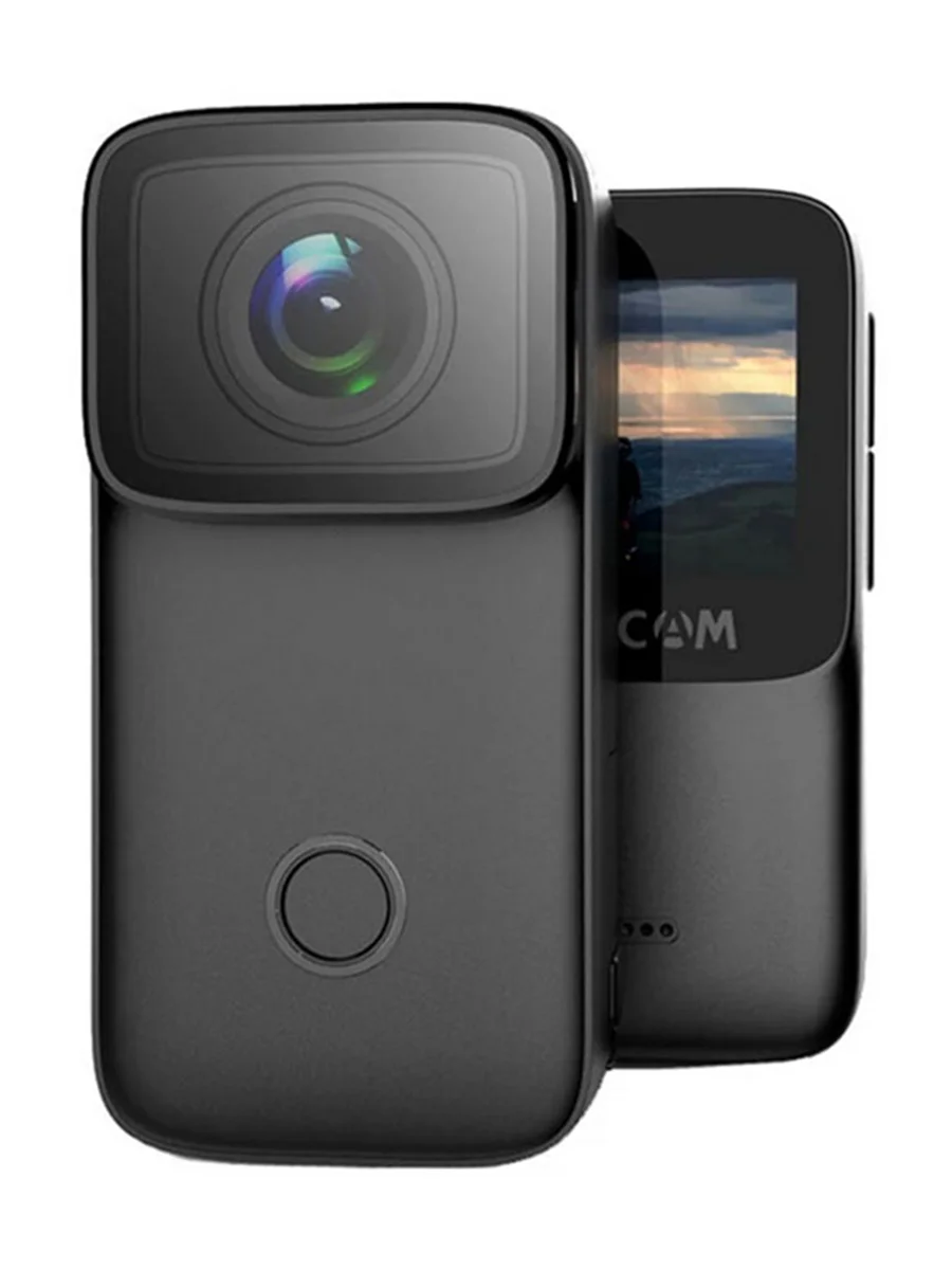 Экшн камера SJCam C200 черная с цифровым стабилизатором, водонепроницаемая 4K Ultra HD