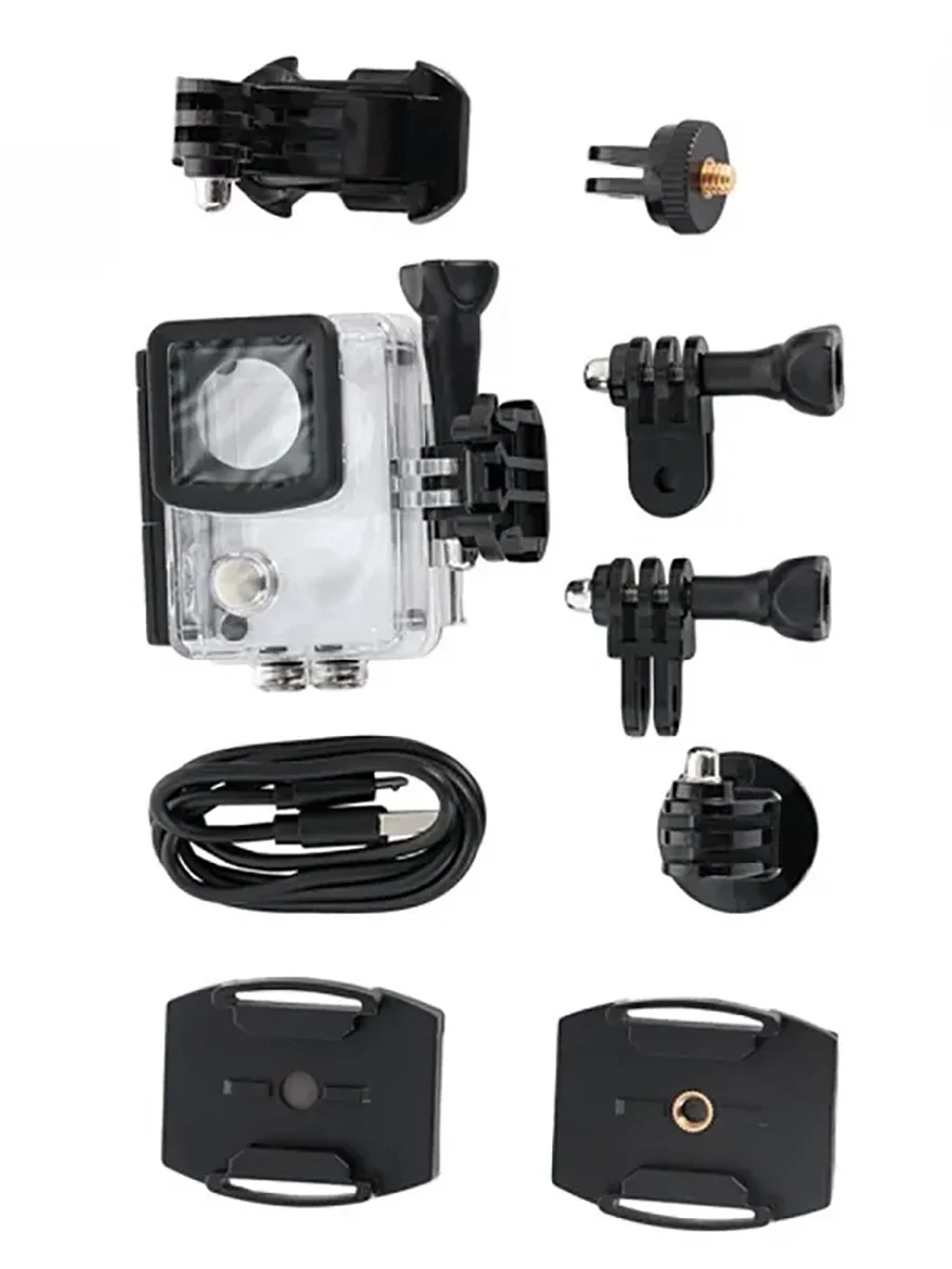 Экшн-камера SJCAM SJ4000 Air черная с креплением, водонепроницаемая 4K Ultra HD
