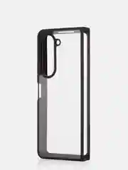 Прозрачный чехол для Samsung Galaxy Z Fold 5 пластиковый ROSCO противоударный, силиконовая окантовка