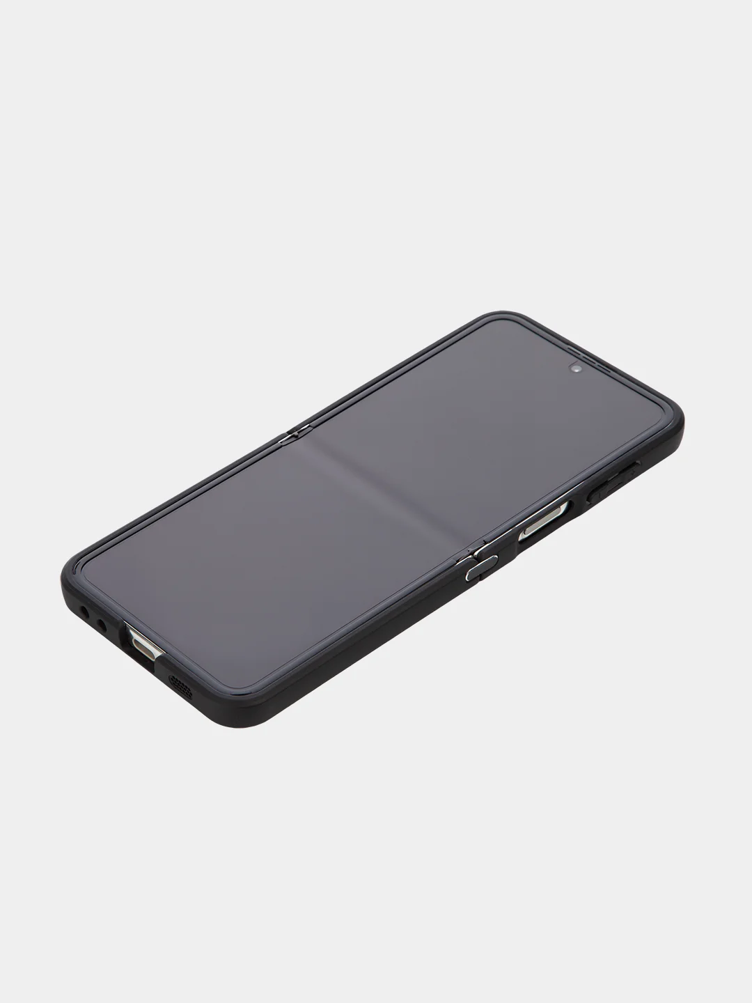 Прозрачный чехол для Samsung Galaxy Z Flip 5 пластиковый ROSCO противоударный, силиконовая окантовка