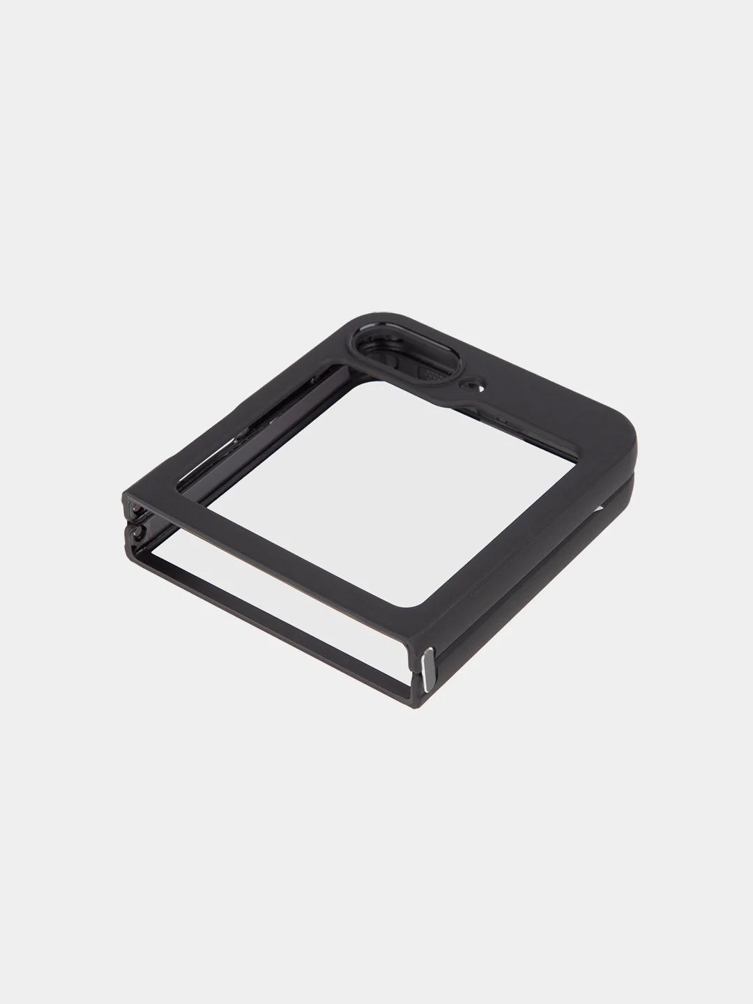 Прозрачный чехол для Samsung Galaxy Z Flip 5 пластиковый ROSCO противоударный, силиконовая окантовка