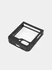 Прозрачный чехол для Samsung Galaxy Z Flip 5 пластиковый ROSCO противоударный, силиконовая окантовка