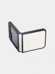 Прозрачный чехол для Samsung Galaxy Z Flip 5 пластиковый ROSCO противоударный, силиконовая окантовка