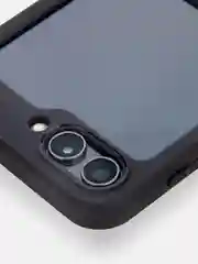 Прозрачный чехол для Samsung Galaxy Z Flip 5 пластиковый ROSCO противоударный, силиконовая окантовка