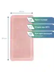 Коричневый коврик для ванны с присосками "Лотос" 43х90 см ВИЛИНА