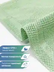 Зеленый коврик для ванны с присосками "Лотос" 43х90 см ВИЛИНА