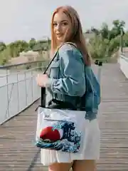 Ледяной сумка-тоут женская, через плечо с принтом