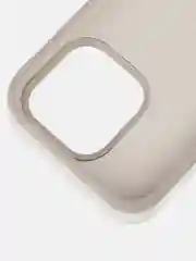 Бежевый меланж чехол для Apple iPhone 15 Pro силиконовый ROSCO с мягкой подкладкой из микрофибры, матовый