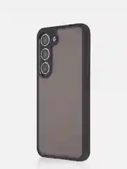 Черный чехол для Samsung Galaxy S23 пластиковый ROSCO противоударный с силиконовой окантовкой