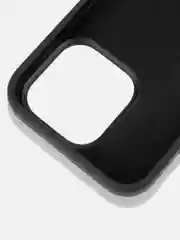 Черный чехол для Apple iPhone 15 Pro силиконовый ROSCO с мягкой подкладкой из микрофибры, матовый