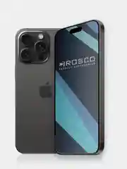 Белый стекло для iPhone 15 Pro защитное ROSCO олеофобное покрытие, матовое, антишпион с рамкой