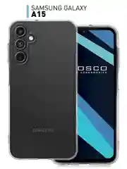 Прозрачный чехол для Samsung Galaxy A15 силиконовый Rosco матовый / прозрачный тонкий с защитой камер