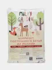 Постельное белье Milky Garden "Горошек" 2-сп с простыней на резинке, сатин