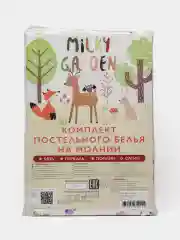 Постельное белье Milky Garden "Горошек" 1,5-сп с простыней на резинке, сатин