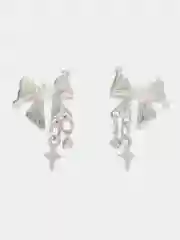 Серьги на Новый год с бантиком
