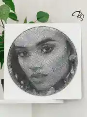Картина нитью из фотографии, RingString, мини 35 см