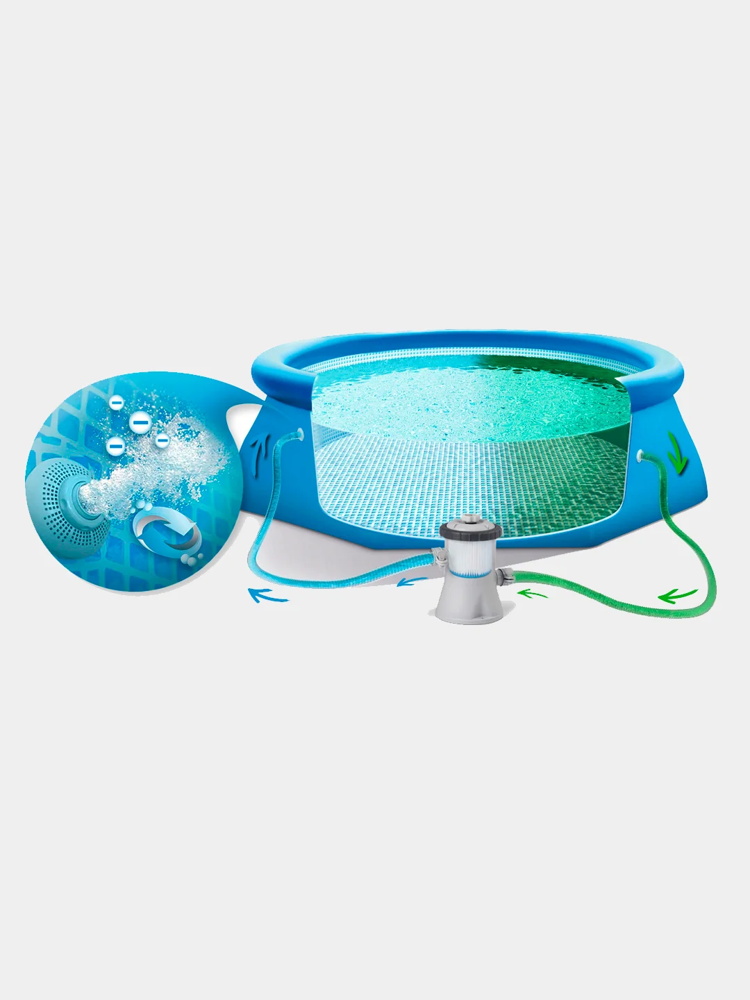 Фильтрующий насос для очистки воды в бассейне Intex Krystal Clear, 1250 л/ч