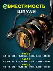 Катушка рыболовная Dayo Automne 4000/5000/6000 с Байтранером для Карповой и Фидерной ловли