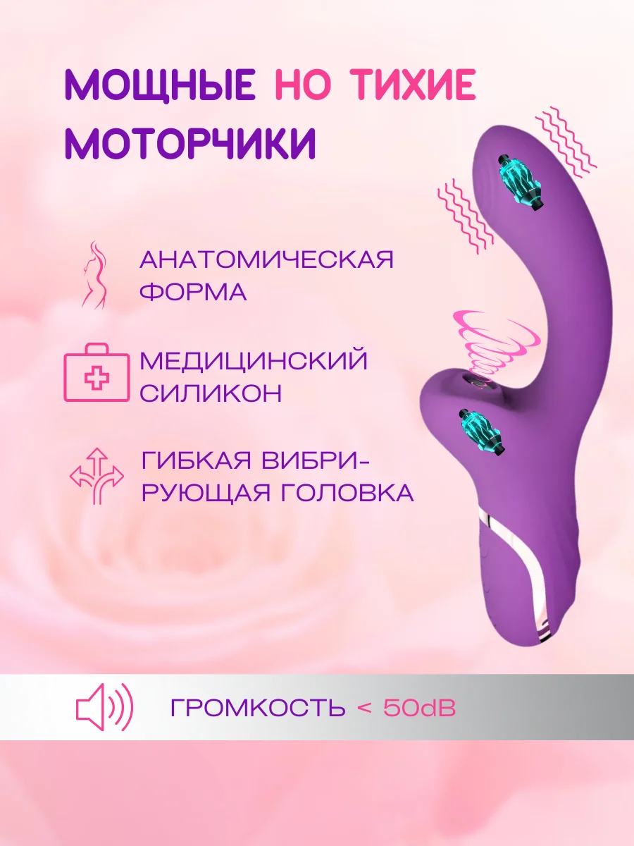 Вибратор с вакуумной присоской клитора (20 режимов)