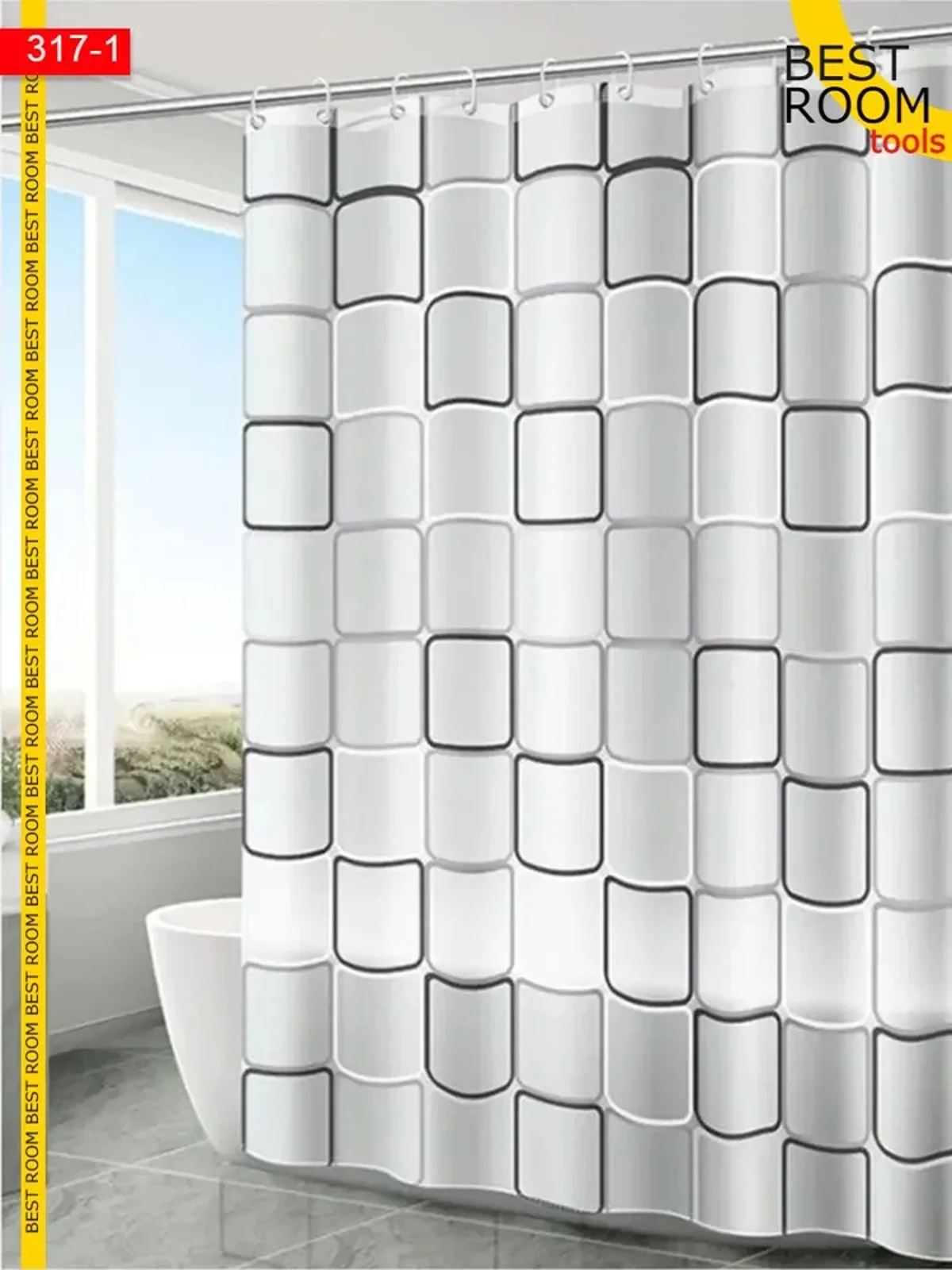 Штора для ванной комнаты Best Room 180х180см